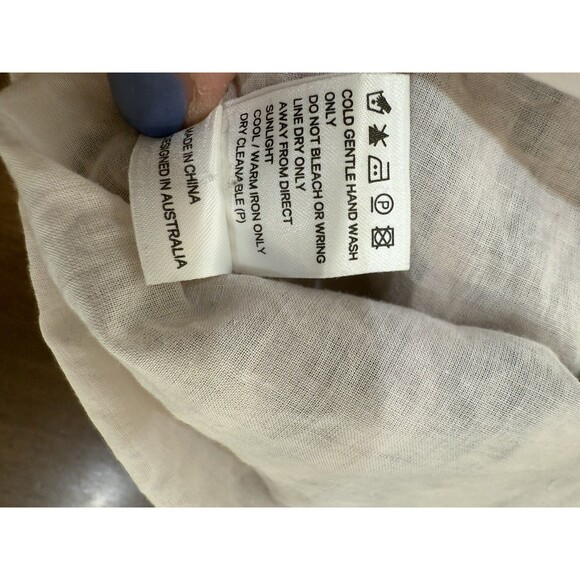 Zimmermann Henna Frippery Floral Pom Trim Halter Playsuit Taupe Silk Cotton Sz 2 - Picture 9 of 11